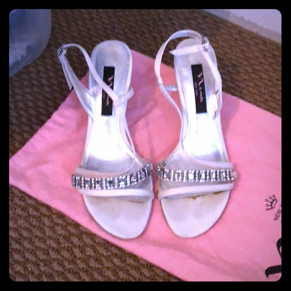 Nina sandals white with crystals
